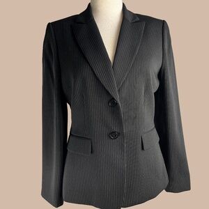 TAHARI Arthur S Levine Blazer Jacket black Stripes Career Business Sz 10